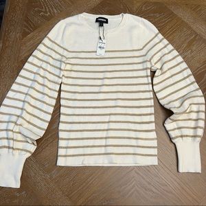 Express Balloon Sleeve Striped Sweater Sz Small